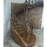اجرای پله های چوبی دوبلکس ارژن خرم آباد