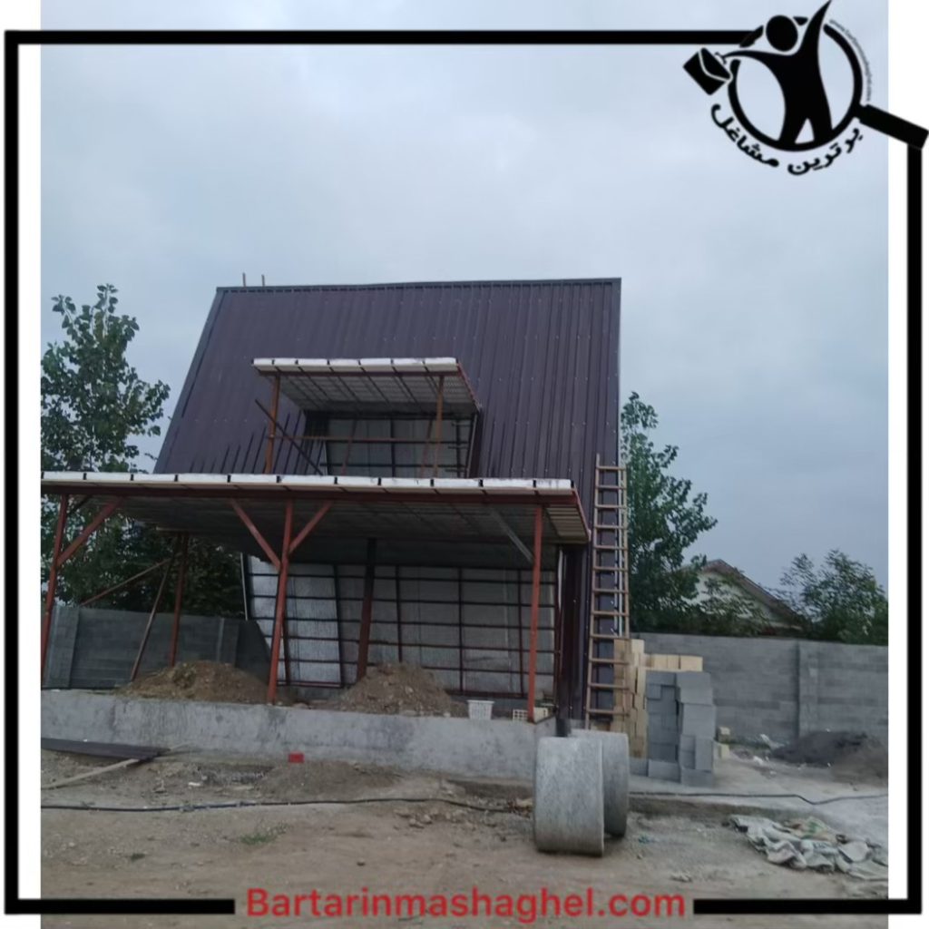 اجرای سربندی فلزی و شیروانی رضاامید ظهیر صومعه سرا